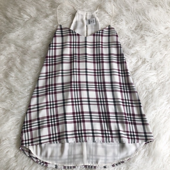 Express Tops - Express Plaid Barcelona Cami